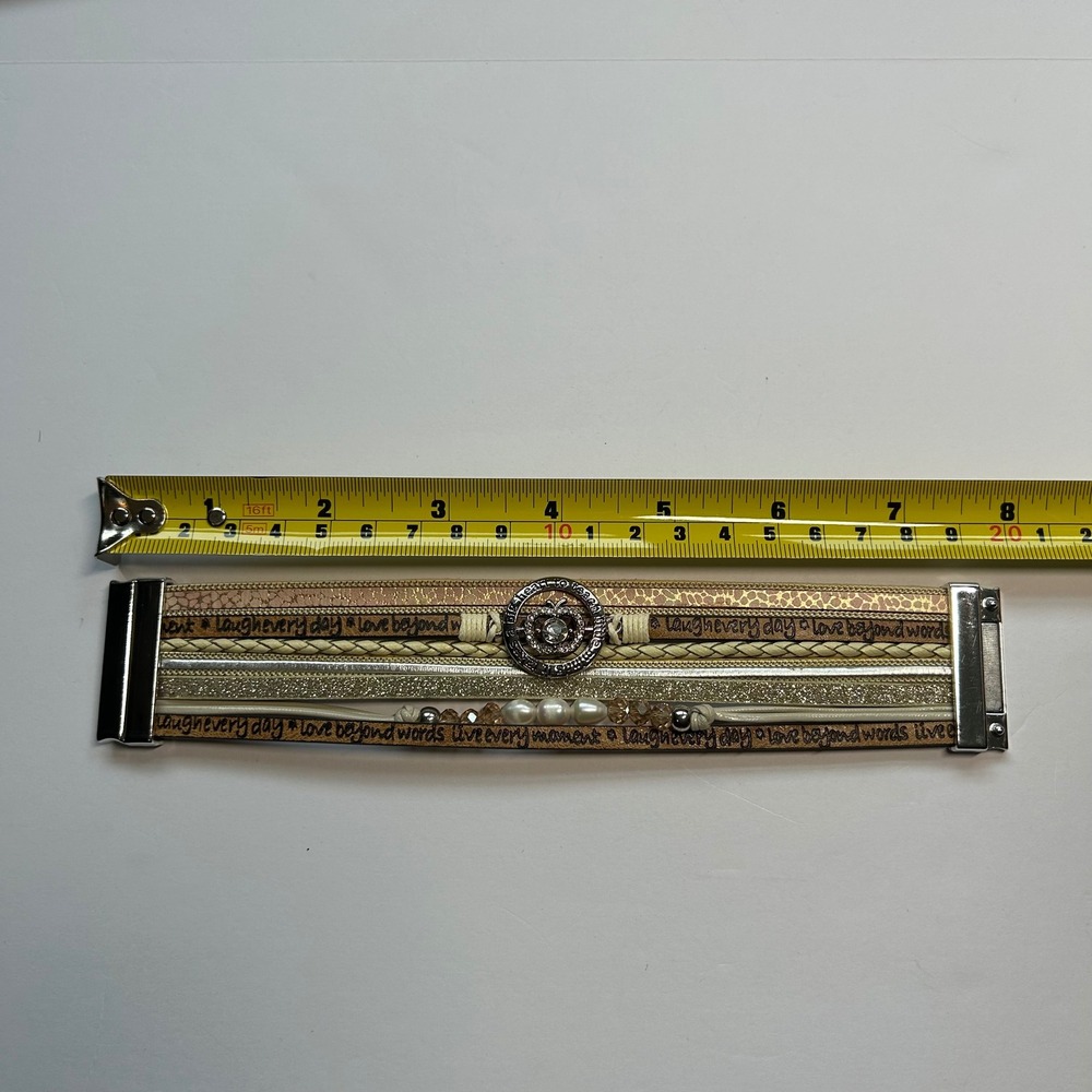 Desimtion Teacher Appreciation Multi-Strand Apple Wrap Bracelet Magnetic Clasp - Picture 10 of 14